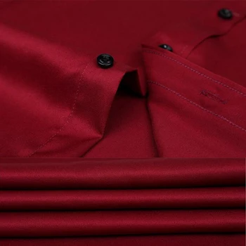 Noile Tricouri Barbati cu maneca Lunga din Bumbac Stretch Alb Roșu Albastru Negru Rochie Camasi Pentru Barbati Slim Fit Camisa Afaceri Sociale Bluza Om
