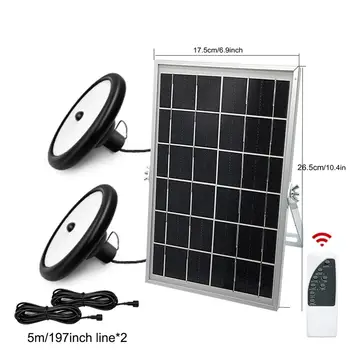 SZYOUMY Dual Cap 120W Solare Lampa de Gradina Respingător Lumina Solara Cu Telecomanda Pentru Exterior Curte
