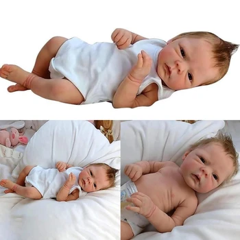 2021 Noi 18inch Renăscut Baby Dolls Manual Nou-născut Papusa Plina de Silicon Corpul Papusa