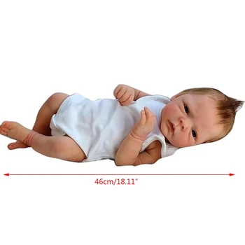 2021 Noi 18inch Renăscut Baby Dolls Manual Nou-născut Papusa Plina de Silicon Corpul Papusa