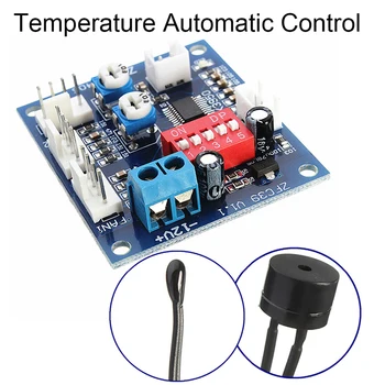 1 BUC 12V 5A PWM PC CPU Fan Control al Temperaturii Viteza de pe Placa de control Controler de Viteză Sonda de Temperatura Buzzle