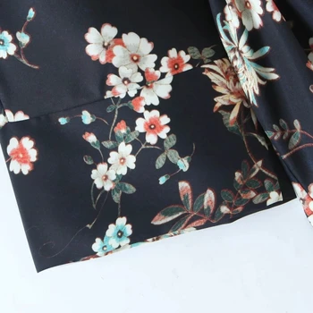 Femeile De Primăvară Floare De Imprimare Eșarfe Kimono Cămașă De Sex Feminin Nouă Sfert Maneca Bluza Casual Doamna Topuri Largi Blusas S8656