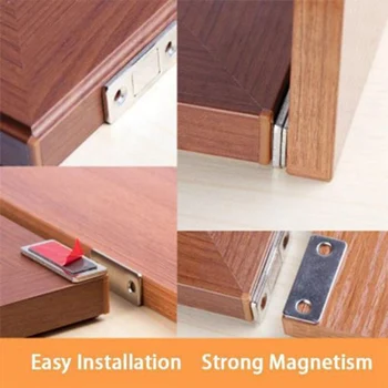 Magnetic puternic, mai Aproape de Ușă Ușă de Cabinet Prinde dispozitivul de Blocare Uși de Mobilier Magnet Opri Dulap Ultra Subțire alimentare de Origine