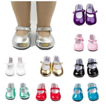 Papusa Accesorii Pantofi Șireturi de Ghete de Aur Alb Și Albastru Negru Pantofi se Potrivesc 18 inch 43cm-a Născut Copilul Nou Costum Pentru Copil Ziua de nastere Gif