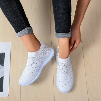 Șosete Pantofi pentru femei Formatori de Designer de Brand Unisex Cupluri Pantofi Slip Pe jos de femei Adidași Respirabil Chaussure Homme
