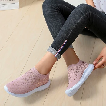 Șosete Pantofi pentru femei Formatori de Designer de Brand Unisex Cupluri Pantofi Slip Pe jos de femei Adidași Respirabil Chaussure Homme