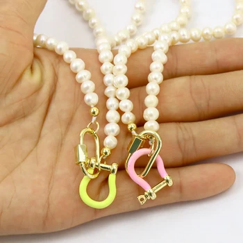 5 Componenta Perle strand U forma incuietoare colier de Perle colier Dublu incuietoare colier de Perle accesorii cadouri pentru femei, 51511