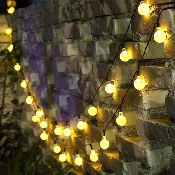 10/20/50 LED-uri Cristal ball 5M/10M Lampa Solara LED-uri de Putere Șir de Lumini de Basm Solare Ghirlande Grădină Crăciun Decor în aer liber