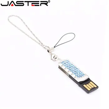 JASTER metal Cristal de diamant USB flash drive128GB pen drive 16GB 32GB 64GB Bijuterii memory stick breloc cadouri speciale iubitor