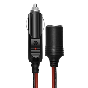 6Ft Cupru Pur Bricheta Auto Plug Cablu 2m 12V Auto Portabil Încărcător Cablu de Extensie Priză Cablul de Țigară Adaptor Priza