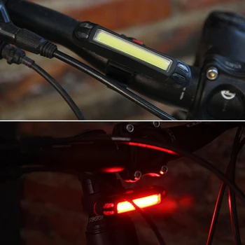 Bicicleta de Lumină Led, rezistent la apa USB Reîncărcabilă Fata Spate-Spate, stopuri Ciclism de Siguranță lampa de Biciclete Lampa Lanterna
