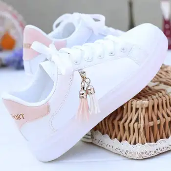 BRKWLYZ Plasă albă, pantofi de moda doamnelor pantofi respirabil elevii coreean pantofi casual pantofi sport pantofi plat pentru femei pantofi