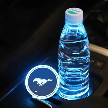 Masina lampa LED cupa Pentru Ford Mustang GT SHELBY GTE atmosfera interior auto lampă Auto Colorate cana de apa lampă de moda atmosferă lampa