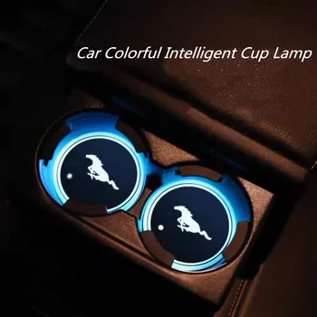 Masina lampa LED cupa Pentru Ford Mustang GT SHELBY GTE atmosfera interior auto lampă Auto Colorate cana de apa lampă de moda atmosferă lampa