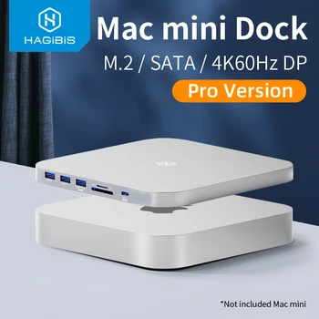 Hagibis C USB Hub for Mac mini M1 cu HDD Enclosure 2.5 SATA NVME M. 2 SSD HDD Cazul C USB 3.1 Gen 2 DP SD/TF docking station
