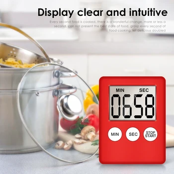 Dropship 8 Culori LCD Ecran Digital Timer Bucătărie Pătrat de Gătit Conta în Sus Alarma Numărătoarea inversă Cronometru Somn Temporizador Ceas