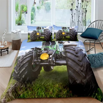 Set lenjerie de pat 3D Tractor la Modă Carpetă Acopere Natura Queen Twin Single Dubla Pat Confortabil Set