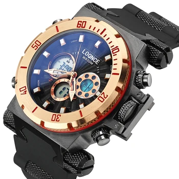 LOQNCE brand fierbinte de vânzare multi-funcție ceas militar rezistent la apa 30m de lux grele cadran mare în aer liber de sport bărbați cuarț ceas