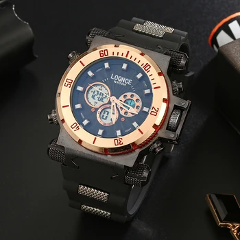 LOQNCE brand fierbinte de vânzare multi-funcție ceas militar rezistent la apa 30m de lux grele cadran mare în aer liber de sport bărbați cuarț ceas