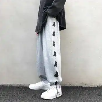 2021 Primavara-Vara Noi Femei Pantaloni Largi Picior Femei Talie Mare coreeană Harajuku Gotic Streetwear Haine pantaloni de Trening Boho Punk