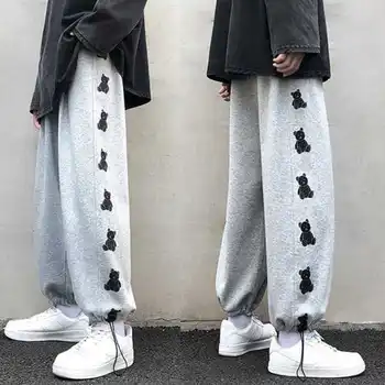 2021 Primavara-Vara Noi Femei Pantaloni Largi Picior Femei Talie Mare coreeană Harajuku Gotic Streetwear Haine pantaloni de Trening Boho Punk