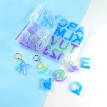 Scrisori Numărul Mucegai Silicon pentru UV Rășină Epoxidică Manual DIY Breloc de Cristal Pandantiv Bijuterii Accesorii