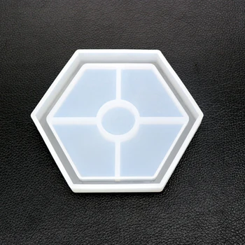5Pcs DIY Hexagon Rotund Pătrat Cristal de Silicon Epoxidice Coaster Ambarcațiuni Decor Mucegai