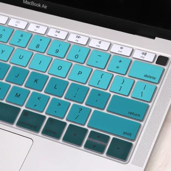 Pentru MacBook Air 13 inch 2018 2019 Eliberarea A1932 ID-ul Touch Keyboard Cover Culoare Gradient NE Scrisoare engleză Tastatură Protector al Pielii