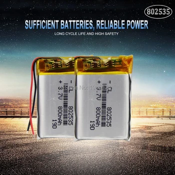 802535 3.7 V 800mAh baterie Litiu Polimer Li-Po Baterie Reîncărcabilă Pentru difuzor bluetooth GPS DVD PDA PDA LED Celule Li-ion