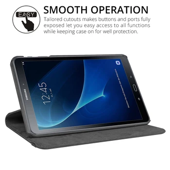 360 de Rotație Caz pentru Samsung Galaxy Tab 10.1 2016 Caz T580 T585 SM-T580 SM-T585 Capacul suportului din Piele PU Tabletă Funda Coque