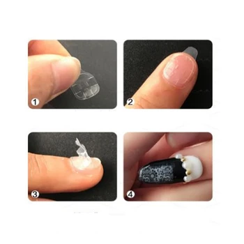 Transparent Față-Verso Benzi Adezive Autocolante Nail Art Unghii False Tips Instrumente De Prelungire