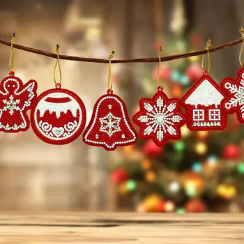 10buc DIY Ornamente de Crăciun Diamant Pictura Burghiu Plin Formă Specială de Crăciun Copac Pandantive Geam Decorativ Navidad Accesorii