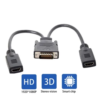 DMS 59 Pin la Dual HDMI-Cablu compatibil 4K 1.4 HDTV Splitter Cablu de Extensie Adaptor de Card pentru Grafica pe Calculator Card de Transfer