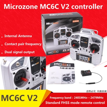 Microzona MC6C v2 2.4 G 6CH controller transmițător receptor radio pentru sistemul avion RC drone multirotor elicopter masina barca