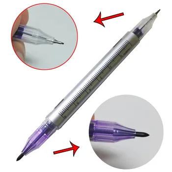 2 buc Impermeabil Tatuaj Ochi Fruntea Piele Chirurgicale Marker Cu Măsura de Măsurare Conducător creion de Buze Body-Art Instrumente de Machiaj