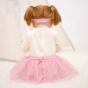 24inch Despre 60cm Parul Drept Renăscut Baby Doll Corp Plin de Silicon Papusa Adorabil Realiste de Simulare Baie Jucărie Cadou de Ziua de nastere