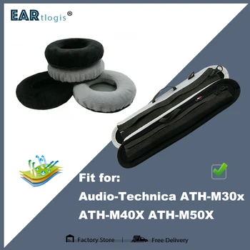 Inlocuire Tampoane pentru Urechi pentru Audio-Technica ATH-M30x M40X M50X Cască Părți Bentita din Piele Pernă de Catifea Earmuff Căști