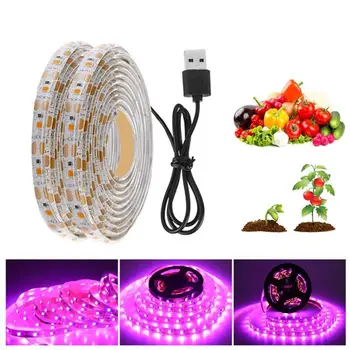 0,5 M/1M/2M/3M 5V USB Planta cu LED-uri Cresc de Lumină Benzi Spectru Complet Benzi cu LED-uri de Legume Flori, Răsad de Lumină Cort în Creștere Fito Lămpi