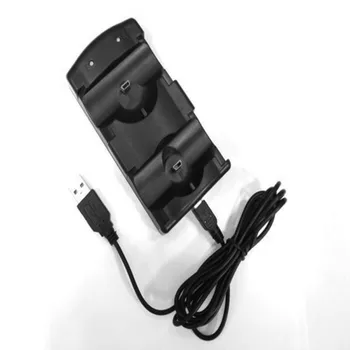 EDAL 2 in 1 USB Dublu Stație de Încărcare Încărcător Stand Dock pentru PS3 Move Controller
