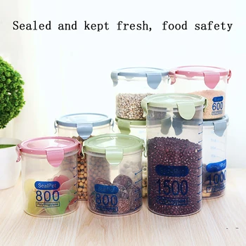 De Alimentare Din Plastic Container De Depozitare Frigider, Bucătărie Cutie De Tăiței Multicereale Gustări Rezervor De Stocare Ține FreshTransparent Sigilat Cutii