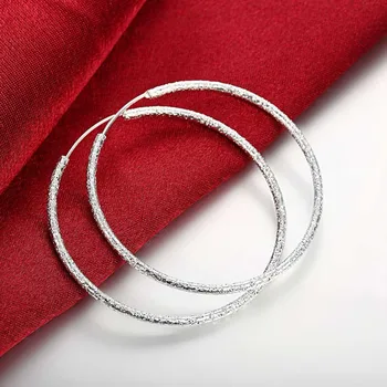 Fierbinte N925 culoare Argintie bijuterii moda cercei de femei en-gros de nisip moda cercei Argint cercei de culoare E044