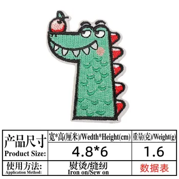 Dinozaur drăguț Patch-uri pentru Haine Copii DIY de Desene animate de Animale Patch Fier pe Haine Thermoadhesive Patch-uri Aplicatiile T-shirt Insigne