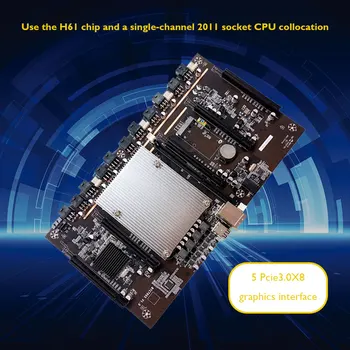 X79-H61 Miniere Placa de baza 2011-pin CPU bitcoin Socket R 5 PCIe 3.0 X8 Sloturi de Memorie DDR3 Slot de Sprijin Miniere 1066/1333//1600MHz