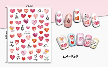 3D Nail Sticker Fata Manichiura Decalcomanii Autocolante Decorare pentru Unghii Red Love Inima de Design Nail Art Sticker Accesorii