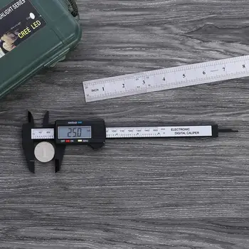 150mm 6 inch LCD Digital Electronic Fibra de Carbon Digital Șubler Riglă cu Vernier, Șublere de Gauge Micrometru Instrument de Măsurare