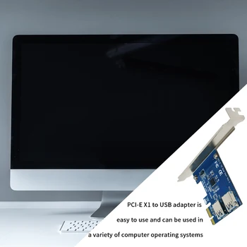 PCI-E PCI-E Adapter 1 Rândul 2 PCI-Express Slot 1 x PCI-E USB 3.0 Card Adaptor USB Placa Extender Card pentru BTC Miner Minier