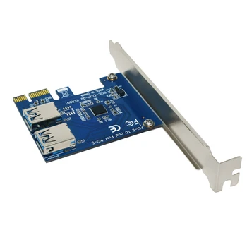 PCI-E PCI-E Adapter 1 Rândul 2 PCI-Express Slot 1 x PCI-E USB 3.0 Card Adaptor USB Placa Extender Card pentru BTC Miner Minier
