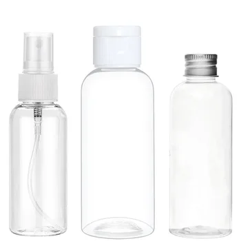 20buc Reîncărcabile 10/30/50/60/100ml Spray Plastic Sticlă Goală de Șampon Vail Capac de Aluminiu Recipient Portabil Cosmetice Lotiune Crema