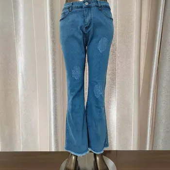 Femei Blugi Evazate Pantaloni Femei Sexy Talie Înaltă, din Denim Jean Pantalonii evazați Blugi Largi Noua Moda Largi Picior Vintage