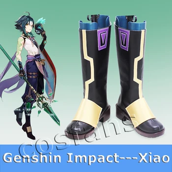 Joc Genshin Impact Cosplay XIAO cizme de Halloween Cosplay Genshin Impact Mona Megistus Cosplay pantofi cizme Personalizate orice dimensiune